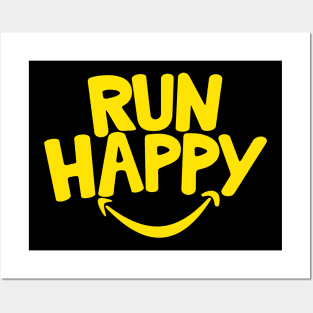 Run Happy Posters and Art